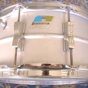 Ludwig 6.5x14" NYC Board of Education Acrolite Snare Drum with Pointed Blue/Olive Badge 1971