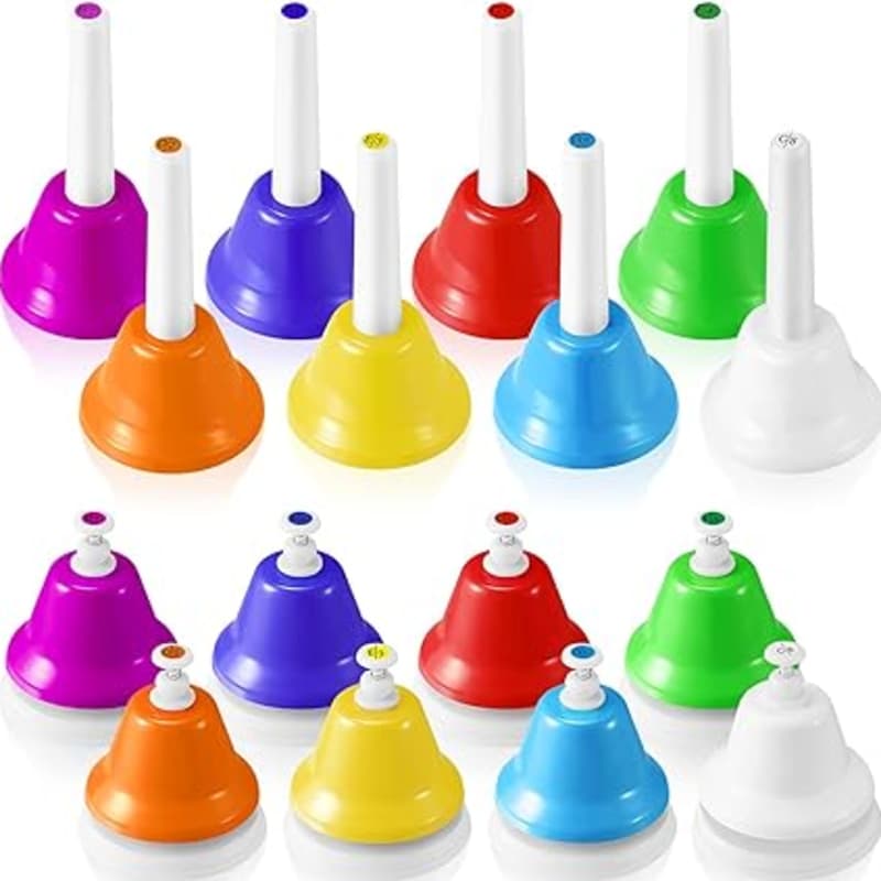 Rhythm Band 8 Note Metal Hand Bells - Set of 8