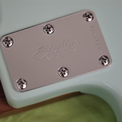 [Stainless Steel Frets Upgraded]  Sterling StingRay Ray34HH 2010s Daphne Blue image 9