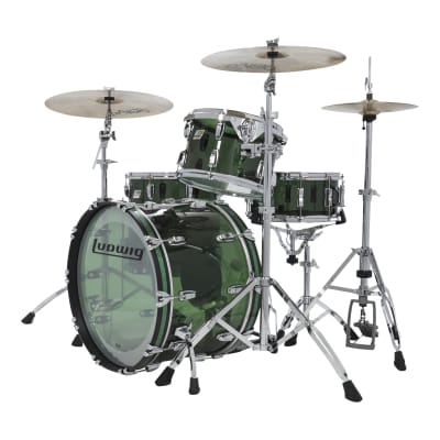 Ludwig Vistalite Green 50th Anniversary Fab 14x22/16x16/9x13 Drum Set | NEW Authorized Dealer image 2