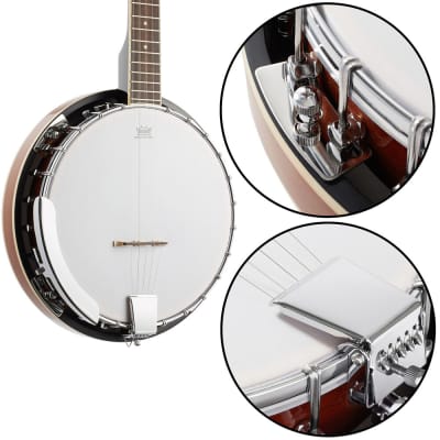 5-String Banjo - Full Size w/ Closed Back, Mahogany Resonator, Geared 5th Tuner image 3