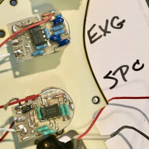 EMG 85 SA SA - black + SPC, EXG, RPC , switch, jack + all drawings, diagrams to wire up - mid 1980's image 3