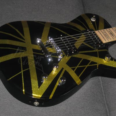 GMP Roxie Tribute EVH sparkle guitar with stripes, hand-made in San Dimas, Ca...Seymour Duncan pups image 2