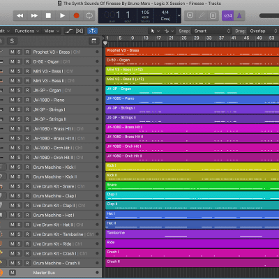 The Synth Sounds Of Finesse By Bruno Mars - Logic X Session - Reverb Exclusive image 2
