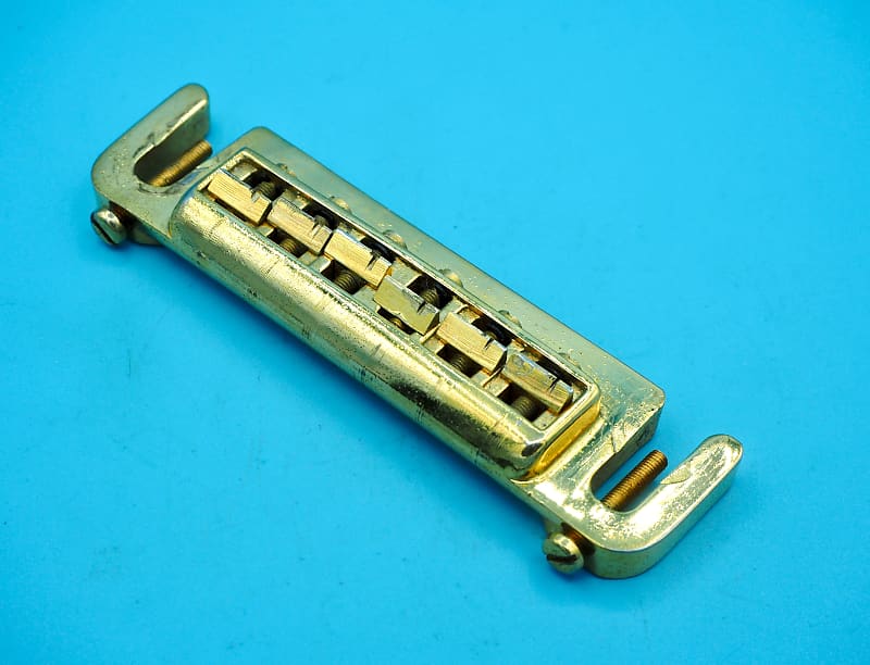 Leo Quan Badass Wraparound Bridge Intonatable Tailpiece Tune-o-Matic Aged Gold for Gibson, PRS image 1