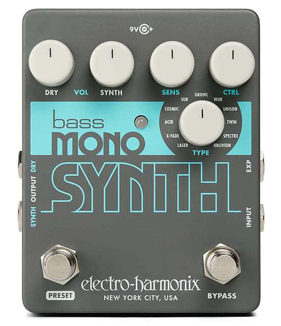 Electro-Harmonix Bass Mono Synth Synthesizer Pedal image 1
