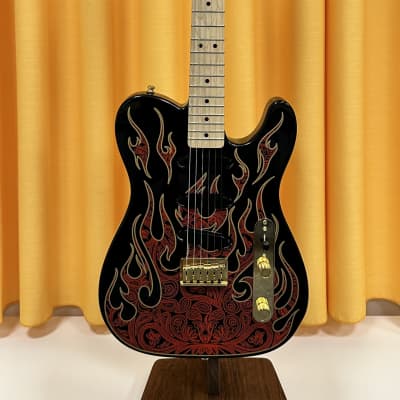 Fender James Burton Artist Series Signature Telecaster Red Paisley Flames for sale