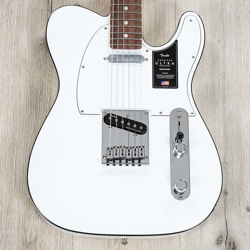 Fender American Ultra Telecaster Guitar, Rosewood Fingerboard, Arctic Pearl image 1