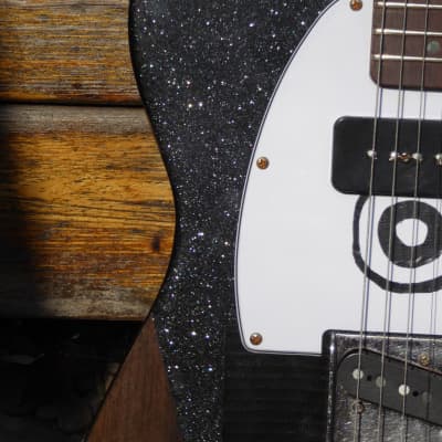 DY Guitars Eddie Vedder tribute black sparkle relic tele body PRE-BUILD ORDER image 3