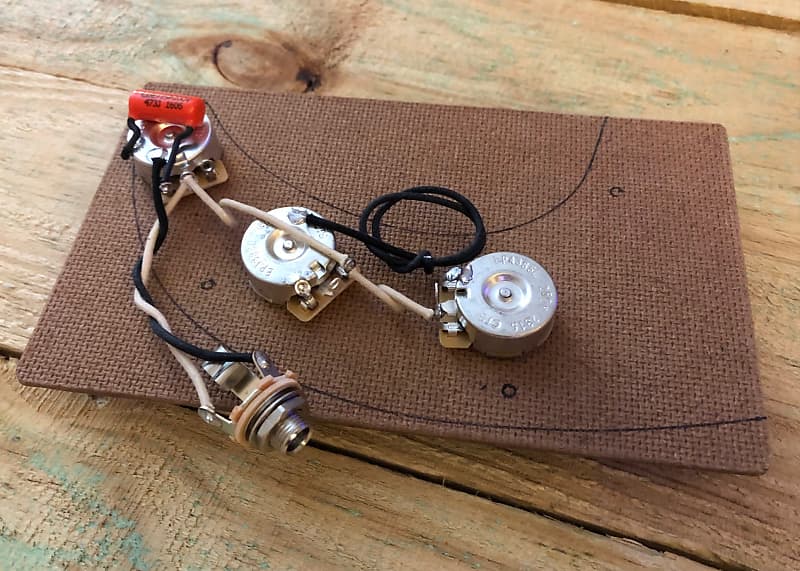 Left Handed Fender P/J Bass Wiring Harness CTS Orange Drop Reverb