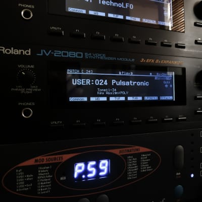 Roland JV-2080 (NEW) Custom Negative Black LED Display ! image 1
