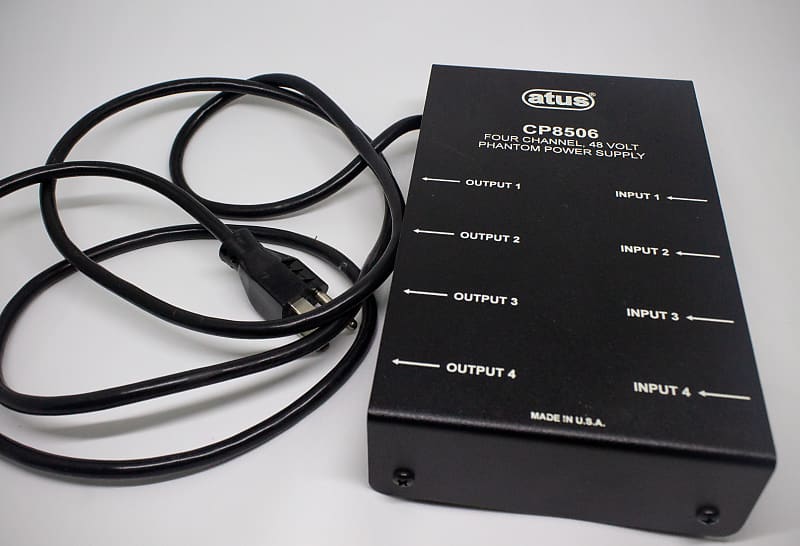 AudioTechnica ATUS CP8506 4 Channel 48V Phantom Power Supply Reverb