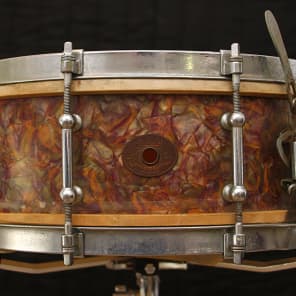 Ludwig & Ludwig Peacock Pearl Drum Outfit - Vintage 5" x 14" Snare & 28" Bass Drums image 2