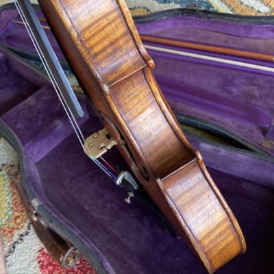 1924 John Juzek Antique 3/4 Violin Orig Case and Bow Beautiful and Ready to Play image 12