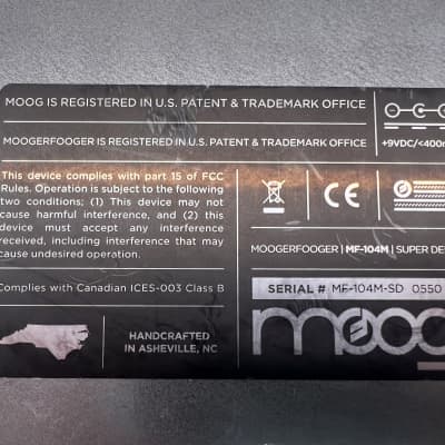 Moog MF-104MSD Moogerfooger Super Delay 2014 - Black image 7