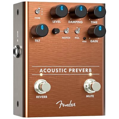 Fender Acoustic Preverb Acoustic Preamp/Reverb Effects Pedal image 1