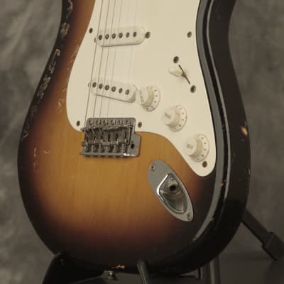 original 1957 Fender Stratocaster Sunburst w/orig. tweed case image 5