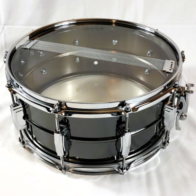 Open Box/Display Model Ludwig LB417 Black Beauty 6½" x 14" 10-Lug Brass Snare Drum - Black Nickel-Plated image 7