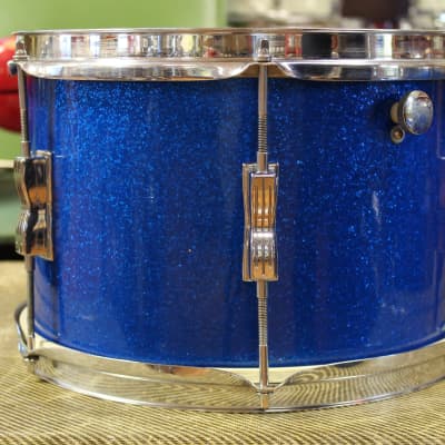 1969 Ludwig Club Date in Blue Sparkle 14x20 14x14 8x12 image 14