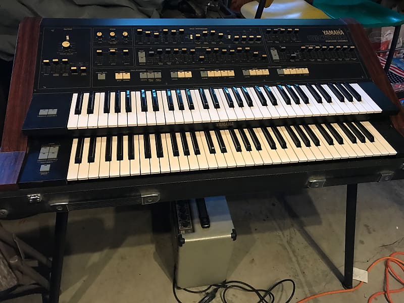 Yamaha Sk50d 61 key, 7 voice analog ensemble synthesizer 1980 - Wood image 1
