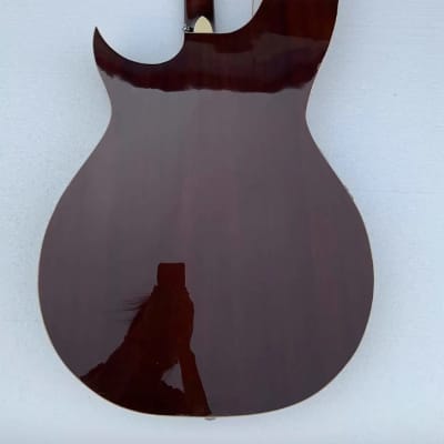 Custom 6+6+8 Strings Harp Guitar Double Necks with EQ Equalizer Sunburst Finish image 5