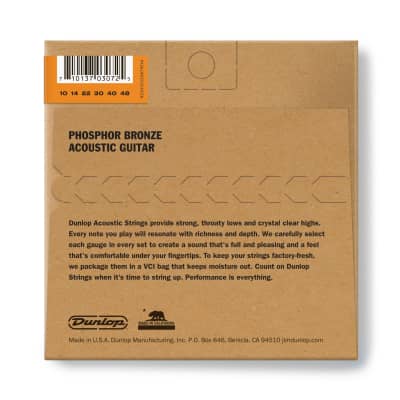 Dunlop Strings - Phos Bronze Extra Light 10-48 - 3 Pack + Free Shipping! image 2