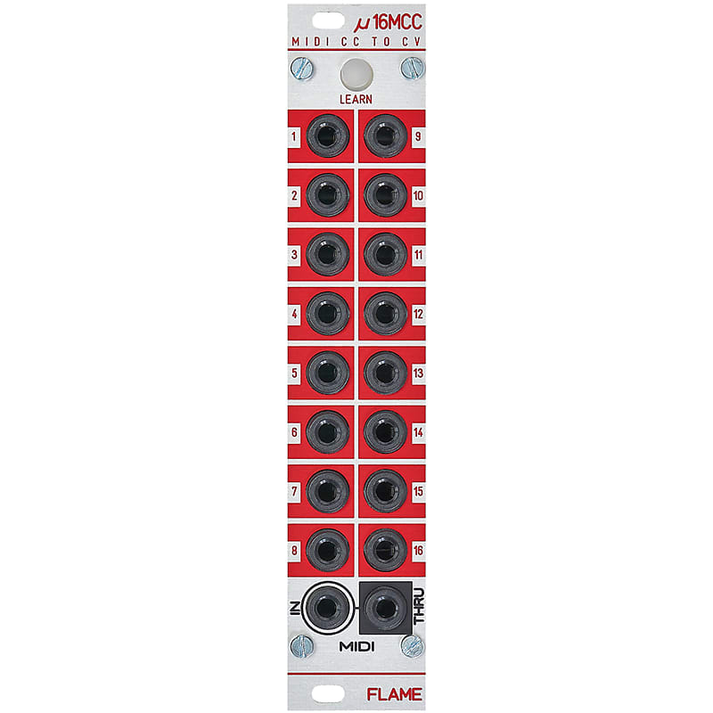 Flame µ16MCC MIDI CC to 16 CV - Interface Modular