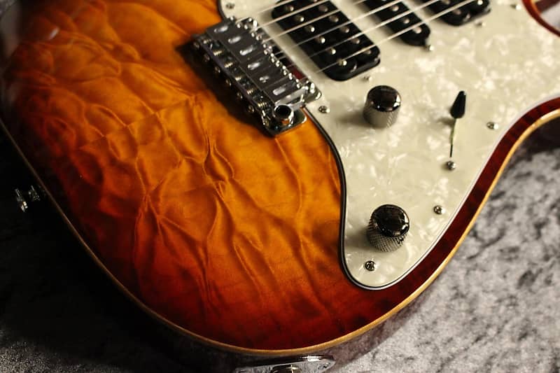 T's Guitars DST-Classic24 Ouilt Ash/Ebony Vintage Burst[Made in Japan]
