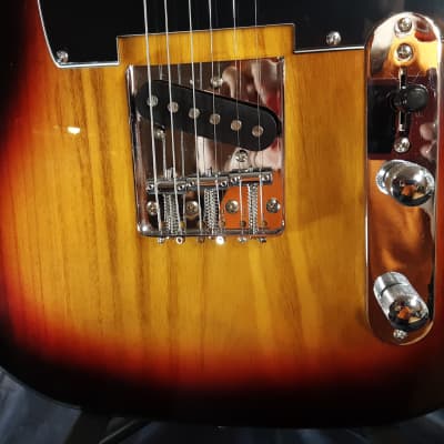 Unbranded Telecaster Style Electric Guitar 2022 Tobacco Burst image 5