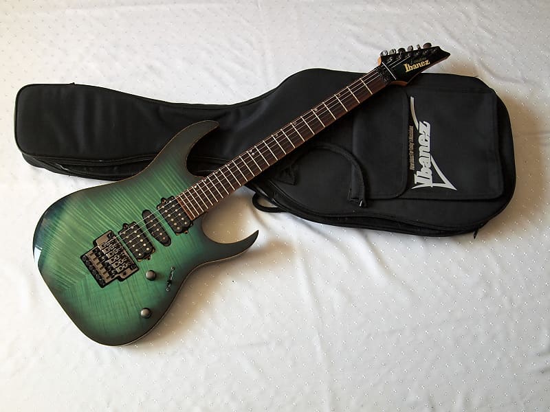 Ibanez J-Custom RG 1680 1999 Green Burst | Reverb