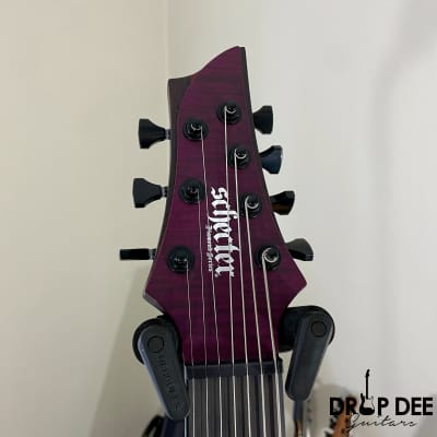 Schecter John Browne Tao-7 Left-Handed 7-String Electric Guitar - Satin Trans Purple image 10