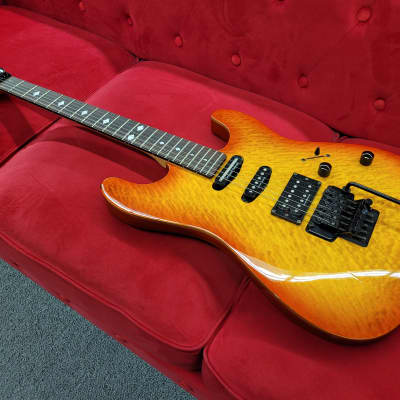 Schecter V-1 Plus 2001 - Quilt top electric guitar image 2