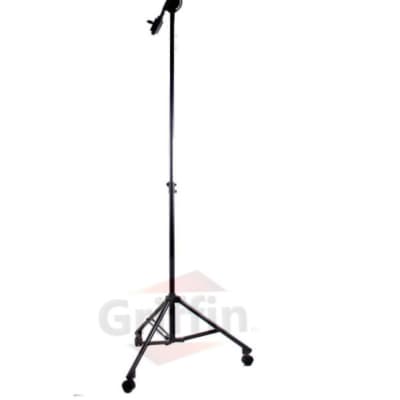 Studio Microphone Stand On Wheels Tall Overhead Boom Arm Mic Mount Stage Holder image 8