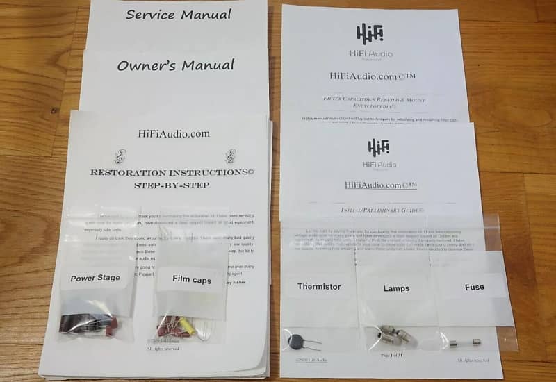 EICO AF-4 restoration kit filter capacitor repair rebuild fix  			