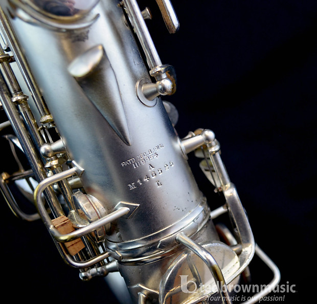 C.G. Conn Selmer Elkhart Vintage Alto Saxophone 1920 1930 s Silver Plated