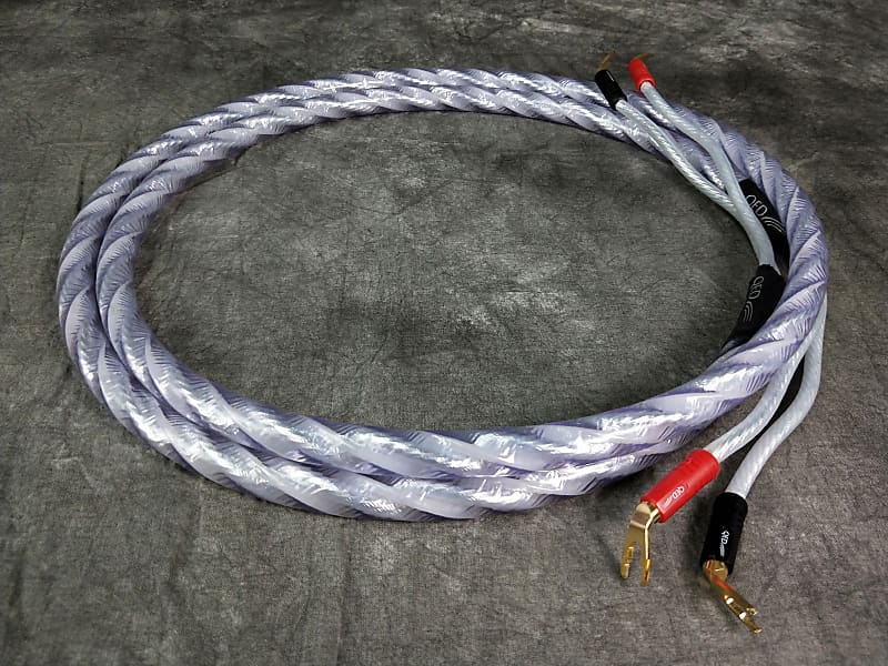 QED Signature Genesis Silver Spiral 2.5M pair Speaker Cable In Mint  Condition
