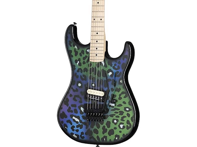 Kramer Baretta "Feral Cat" Custom Graphic Electric Guitar Rainbow Leopard image 1
