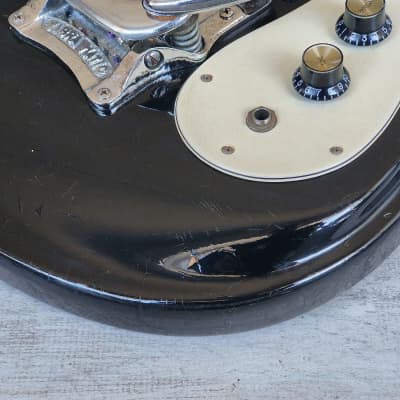 1960's Morales Japan (Mosrite) Ventures Offset Guitar (Gloss Black) image 2