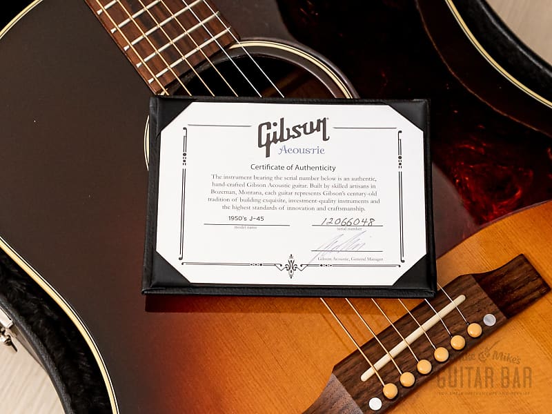 2016 Gibson Custom Shop 50s J-45 Dreadnought Acoustic Guitar