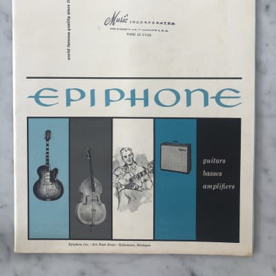 1961-1962 Epiphone Catalog Casino Wilshire Crestwood Sorento Case Candy Vintage image 1