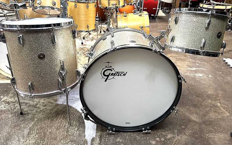 Gretsch BroadKaster Name Band 50’s - Peacock Sparkle 3 PC Set image 1