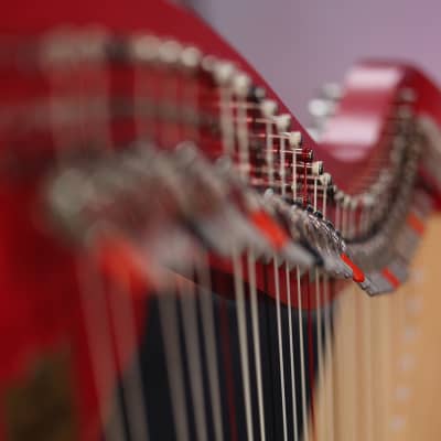 Lyon & Healy Drake Lever Harp Two-Tone Burgundy/Natural image 5