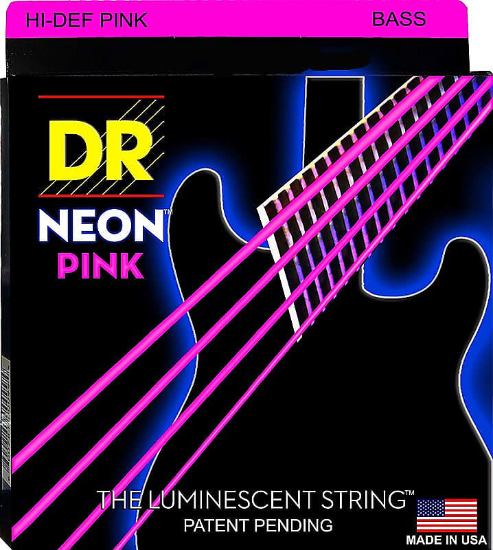 DR Bass Strings Neon Pink NPB-45 45-105 Medium image 1