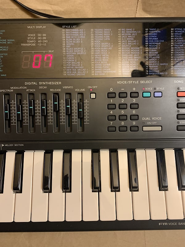 Yamaha PortaSound PSS-380 80s 90s 49Key keyboard FM Synth Module