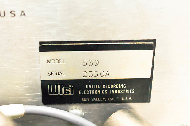 Vintage Urei 539 27 Band 1/3-Octave Room Equalizer Rack Vintage Urei 539 27 Band 1/3-Octave Room Equalizer Rack