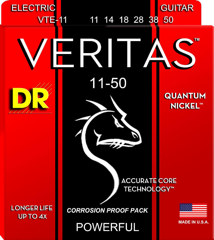 DR Strings VTE-11 Veritas Heavy 11-50 Electric Strings image 1