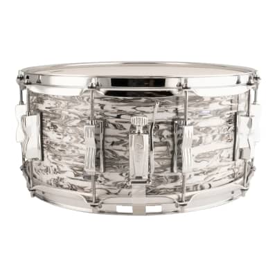 Ludwig Classic Maple Snare Drum 14x6.5 White Abalone image 2