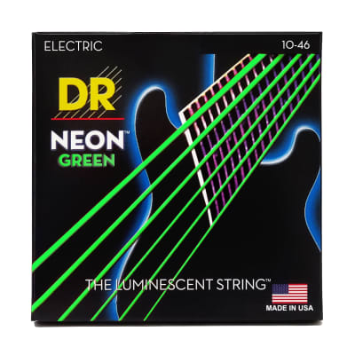 DR Strings Hi-Def Neon Green Colored Electric Guitar Strings: Medium 10-46 image 2