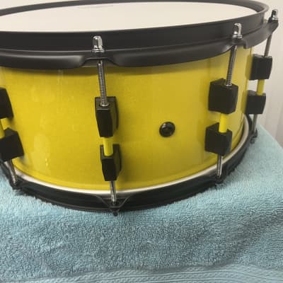 Custom Maple 14”x6.5” snare drum - Lemon Ice Sparkle Gloss image 2