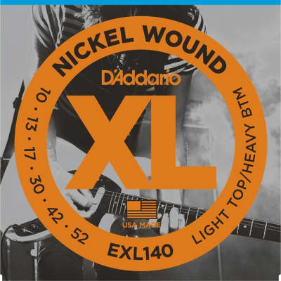 D'Addario EXL140 XL Nickel Wound Electric Guitar Strings - .010-.052 Light Top/Heavy Bottom image 1